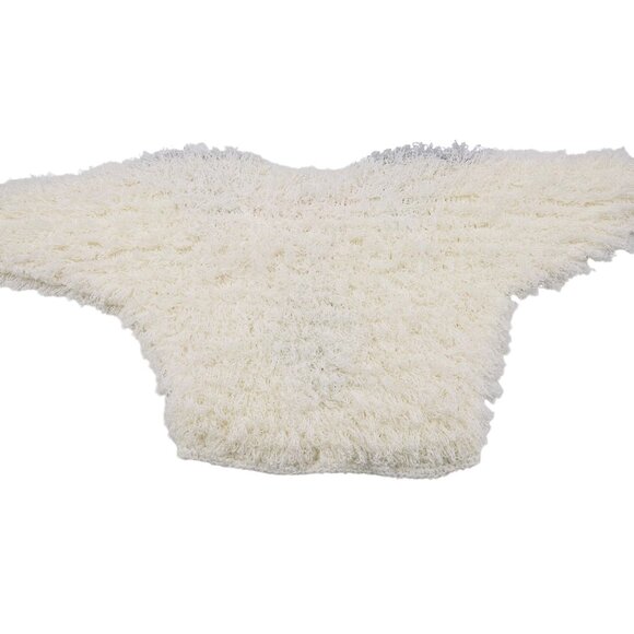 Vintage Sideffects Hand-Crochet Sweater With Shaggy Textured Knit sz Large - Picture 4 of 4